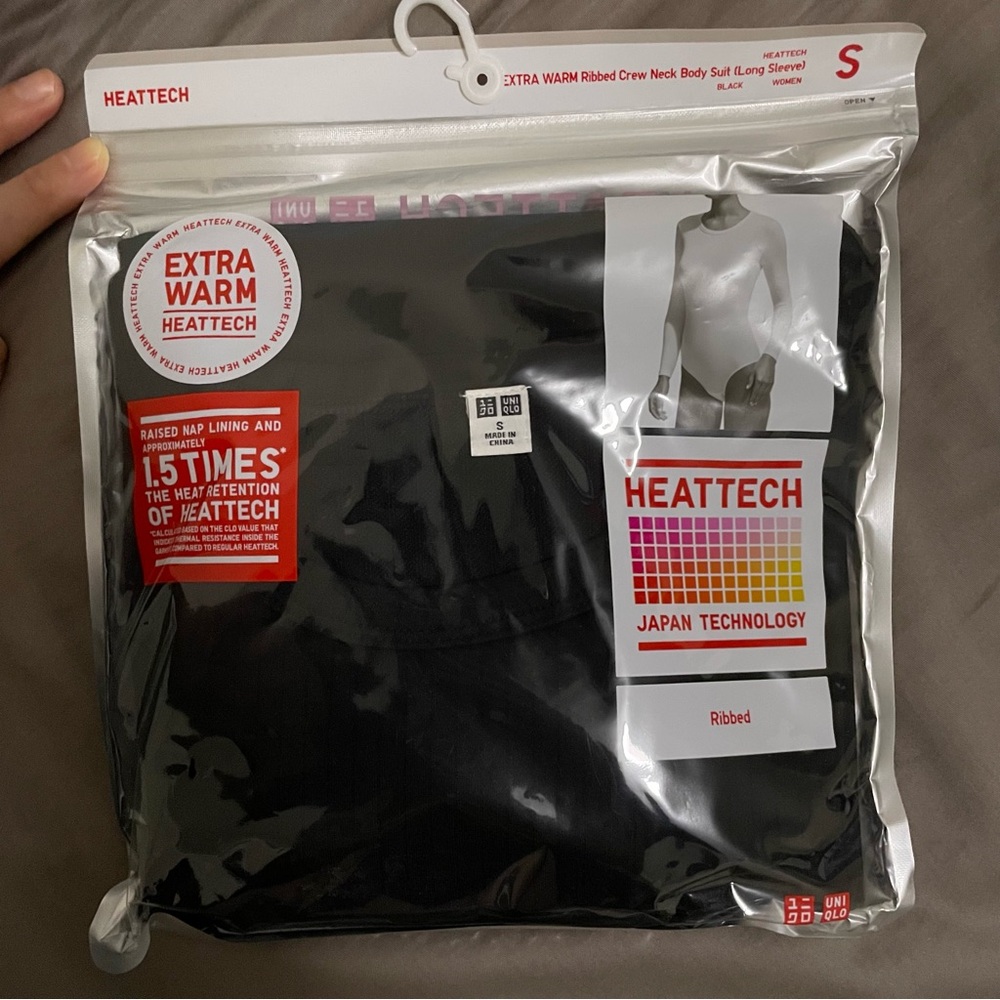 Uniqlo HEATTECH Black Body Suit Extra Warm Thermal Wear